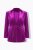 Ulla Popken 855499 Velourblazer med similisten Magenta - Blazere - Blazere i plusstørrelser til kvinder