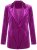 Ulla Popken 855499 Velourblazer med similisten Magenta - Blazere - Blazere i plusstørrelser til kvinder