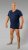 20 Nodi 9001 Short Sleeve V-Neck in Stretch Cotton Navy - Undertrøjer -