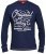 D555 Austin Long Sleeve T-shirt Navy - T-shirts - T-shirts i store størrelser - 2XL-14XL