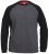 D555 Illinois Long Sleeve T-shirt Charcoal - T-shirts - T-shirts i store størrelser - 2XL-14XL