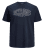 Jack & Jones Preston Crew Neck T-Shirt Navy - T-shirts - T-shirts i store størrelser - 2XL-14XL