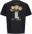 Jack & Jones Lington Back And Front Print Crew Neck T-Shirt Black - T-shirts - T-shirts i store størrelser - 2XL-14XL