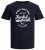 Jack & Jones JJERAFA TEE Navy - T-shirts - T-shirts i store størrelser - 2XL-14XL