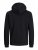 Jack & Jones JCOBERG SWEAT ZIP Hoodie Black - Trøjer og hættetrøjer - Trøjer og Hættetrøjer i store størrelser - 2XL-14XL