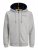 Jack & Jones JCOBERG SWEAT ZIP Hoodie Grey Melange - Trøjer og hættetrøjer - Trøjer og Hættetrøjer i store størrelser - 2XL-14XL