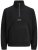 Jack & Jones Soho Half Zip Fleece Sweatshirt Black - Trøjer og hættetrøjer - Trøjer og Hættetrøjer i store størrelser - 2XL-14XL