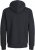 Jack & Jones BRADLEY Zip Hoodi Black - Trøjer og hættetrøjer - Trøjer og Hættetrøjer i store størrelser - 2XL-14XL