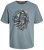 Jack & Jones JJSKULL ROCK T-Shirt Goblin Blue - T-shirts - T-shirts i store størrelser - 2XL-14XL