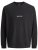 Jack & Jones Norrebro Crew Neck Long Sleeve T-Shirt Black - T-shirts - T-shirts i store størrelser - 2XL-14XL