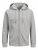 Jack & Jones Basic Sweat Zip Hood Light Grey Melange - Trøjer og hættetrøjer - Trøjer og Hættetrøjer i store størrelser - 2XL-14XL