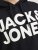 Jack & Jones CORP LOGO Large Print Hoodie Black - Trøjer og hættetrøjer - Trøjer og Hættetrøjer i store størrelser - 2XL-14XL