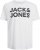 Jack & Jones CORP Logo T-Shirt White w Large Black Print - T-shirts - T-shirts i store størrelser - 2XL-14XL