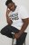 Jack & Jones CORP Logo T-Shirt White w Large Black Print - T-shirts - T-shirts i store størrelser - 2XL-14XL