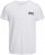 Jack & Jones CORP Logo T-Shirt White w Small Black Print - T-shirts - T-shirts i store størrelser - 2XL-14XL