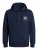 Jack & Jones JJLOCK SWEAT HOOD Navy - Trøjer og hættetrøjer - Trøjer og Hættetrøjer i store størrelser - 2XL-14XL
