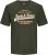 Jack & Jones JJELOGO O-Neck T-Shirt Kombu Green - T-shirts - T-shirts i store størrelser - 2XL-14XL