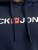 Jack & Jones CORP OLD LOGO REG FIT Hoodie Navy Blazer - Trøjer og hættetrøjer - Trøjer og Hættetrøjer i store størrelser - 2XL-14XL