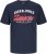Jack & Jones LOGO O-Neck T-Shirt Dark Blue - T-shirts - T-shirts i store størrelser - 2XL-14XL