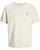 Jack & Jones Jackie Crew Neck T-Shirt Moonbeam - T-shirts - T-shirts i store størrelser - 2XL-14XL
