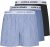 Jack & Jones TOKYO Woven Coronet Blue - Blue Stripes Boxers 3-Pack Black - Undertøj og badetøj - Badetøj og Undertøj i store størrelser 