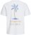 Jack & Jones Summer Vibes Crew Neck T-Shirt White - T-shirts - T-shirts i store størrelser - 2XL-14XL