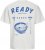 Jack & Jones Charge Crew Neck Printed T-Shirt White - T-shirts - T-shirts i store størrelser - 2XL-14XL
