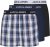 Jack & Jones Saigon Blue/Red Check Woven Boxers 3-Pack Navy Blazer - Undertøj og badetøj - Badetøj og Undertøj i store størrelser 