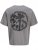Jack & Jones Summer Sago Print Crew Neck T-Shirt Gray Flannel - T-shirts - T-shirts i store størrelser - 2XL-14XL