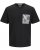  Jack & Jones Tavira Aop Pocket Crew Neck T-Shirt Black - T-shirts - T-shirts i store størrelser - 2XL-14XL