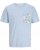 Jack & Jones Tavira Aop Pocket Crew Neck T-Shirt Skyway - T-shirts - T-shirts i store størrelser - 2XL-14XL