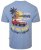 Kam Jeans 5711 Endless Summers Slub Tee With Back Print Blue - T-shirts - T-shirts i store størrelser - 2XL-14XL