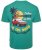 Kam Jeans 5711 Endless Summers Slub Tee With Back Print Emerald - T-shirts - T-shirts i store størrelser - 2XL-14XL