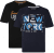 Kam Jeans 5736 NY Print T-Shirts 2-Pack - T-shirts - T-shirts i store størrelser - 2XL-14XL