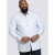 D555 Addington Printed Oxford Shirt Blue - Skjorter - Skjorter til store mænd 2XL- 8XL