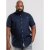 D555 Brixton Shirt Navy - Skjorter - Skjorter til store mænd 2XL- 8XL