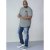 D555 Agler Waffle T-shirt Khaki - T-shirts - T-shirts i store størrelser - 2XL-14XL