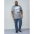 D555 Howie Fine Stripe T-shirt Grey - T-shirts - T-shirts i store størrelser - 2XL-14XL