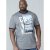 D555 Howie Fine Stripe T-shirt Grey - T-shirts - T-shirts i store størrelser - 2XL-14XL
