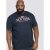 D555 Thornton Embroidery T-shirt Navy - T-shirts - T-shirts i store størrelser - 2XL-14XL