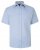 Kam Jeans 6283 Casual SS Herringbone Shirt Blue - Skjorter - Skjorter til store mænd 2XL- 8XL