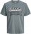 Jack & Jones Logo 2COL T-shirt Grey - T-shirts - T-shirts i store størrelser - 2XL-14XL