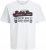 Jack & Jones Logo 2COL T-Shirt White - T-shirts - T-shirts i store størrelser - 2XL-14XL