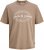 Jack & Jones Dover T-shirt Short Sleeve Brown - T-shirts - T-shirts i store størrelser - 2XL-14XL