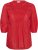 Kaffe Curve Karlia 3/4 Sleeve Blouse Red - Bluser - 