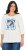 Ulla Popken Photo Graphic 3/4 Sleeve Tee Pearl White - Trykte T-shirts til kvinder - 
