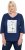 Ulla Popken Decorative Plant 3/4 Sleeve T-Shirt Ink Blue - Trykte T-shirts til kvinder - 
