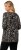 Ulla Popken Number Print 3/4 Sleeve Tee Black - Trykte T-shirts til kvinder - 