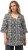 Ulla Popken Geometric Print Trumpet Sleeve Tee Black - Trykte T-shirts til kvinder - Printede T-shirts til Damer