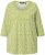 Ulla Popken Flower Print 3/4 Sleeve A-Line Tee Lime - Trykte T-shirts til kvinder - 